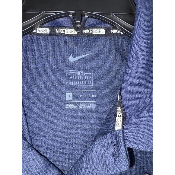NIKE BSBL Detroit Tigers Polo Shirt Small Navy Blue Golf MLB Performance - Picture 5 of 9